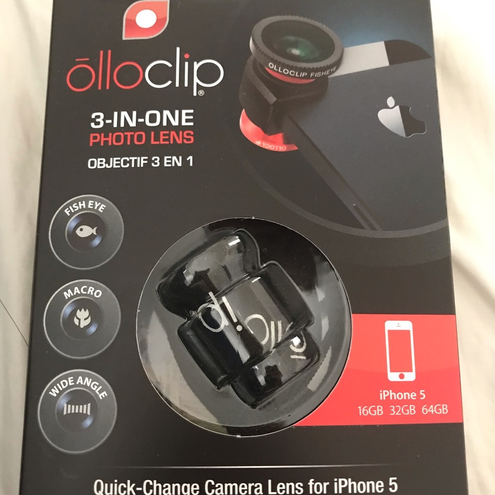 NIB OlloClip 3 in 1 lens for iPhone 5, iPod touch